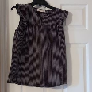 100% cotton black white stripe top